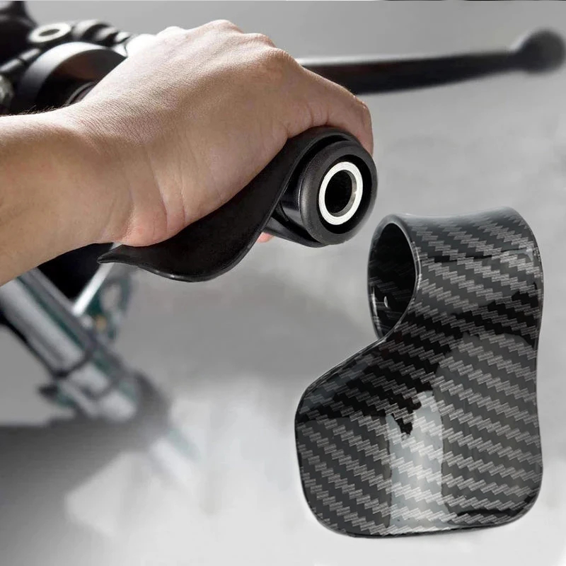 Universal Carbon Fiber Motorcycle Accelerator Assist Grips Cruise Control Handlebars Assistant Clips Wrist Rest Moto Accessories