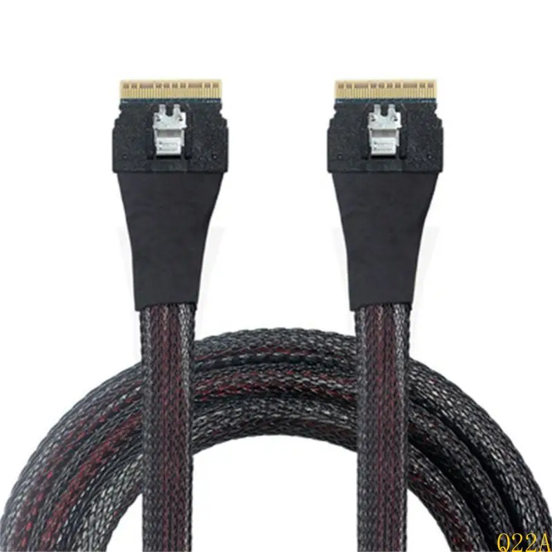Q22A 24G SLIMSAS Nội bộ SFF-8654 đến SFF-8654 8I Cáp SAS4.0 SFF-8654 8I