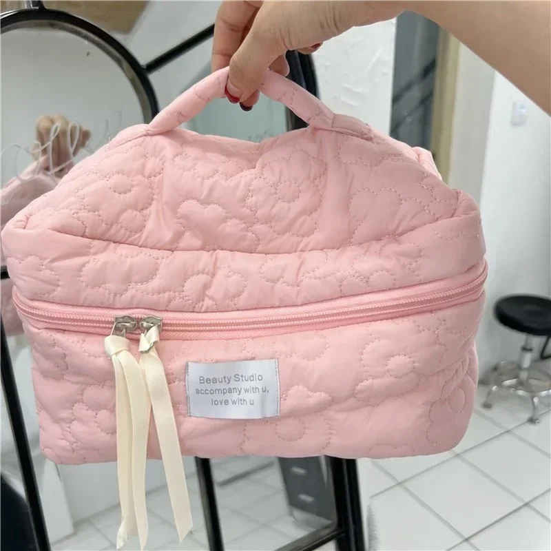 Large Capacity Flower Makeup Bag Large Small Women Cosmetic Organizer Female Storage Handbag Box Girl Beauty Toiletry Case