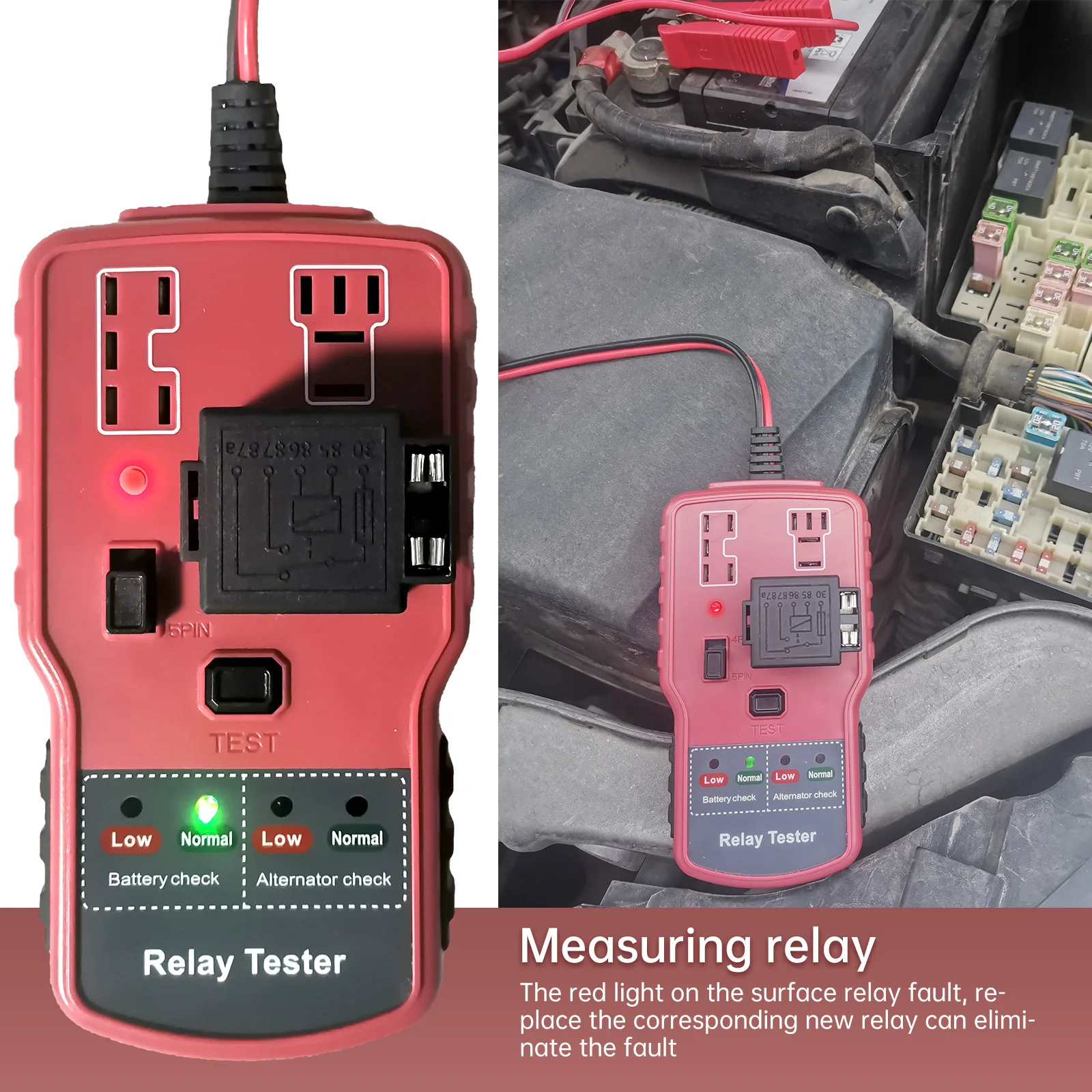 2024 Automotive Relay Tester for 12V Battery RT-900 2-in-1