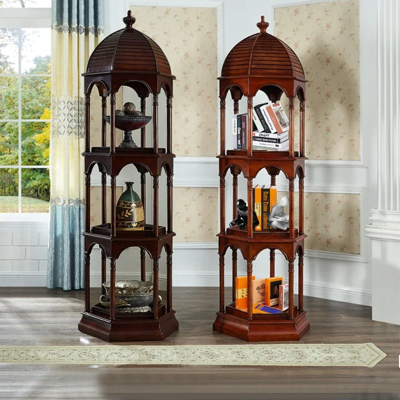 American style birdcage storage rack floor to ceiling living room solid wood antique