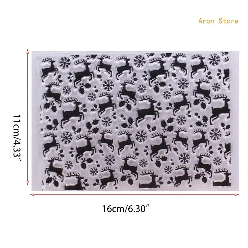 Timbre sceau transparent en Silicone cerf noël, pour bricolage, Scrapbooking, fabrication cartes en gaufrage H3CF