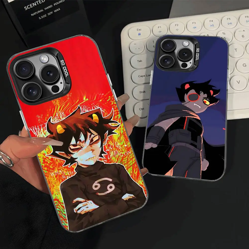 

K-Karkat V-Vantas Phone Case For iPhone 14,16,12,15,13,17,11,E,Pro,Max,Plus,Air,Mini Black Soft Cover