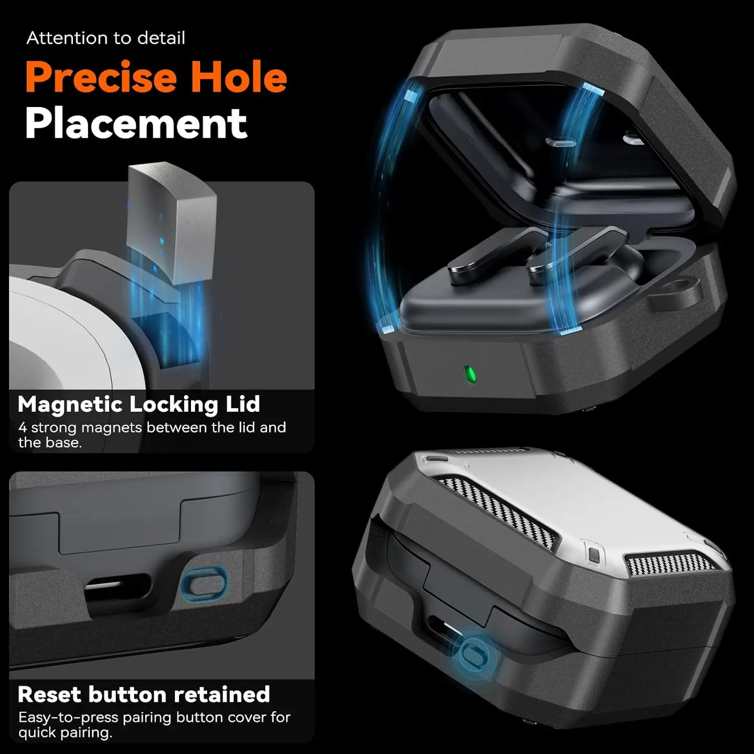 MagSafe Lock for Samsung Galaxy Buds 4 Pro Buzz4 Pro Case with Cleaning Kit&Keychain Design for 2026 New samsung buds 4 pro fund
