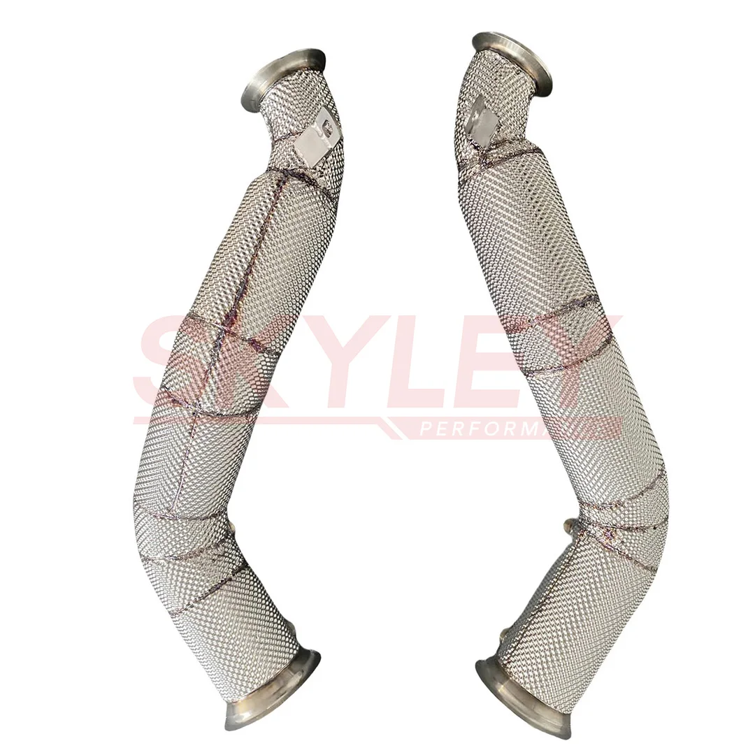 

SL Stainless Steel 304 Exhaust Downpipe for Mclaren Gt 2019 4.0t V8 With Catalytic Valve Exhaust Muffler Performance