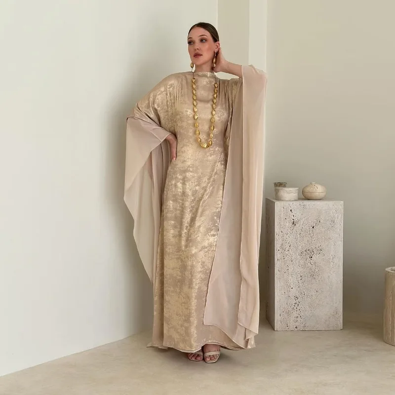

Ид женское платье Мусульманская Абая Vestidos Largos Вечерние кафтан Джалабия Рамадан Длинные платья Дубай Абая Кафтан Арабский длинный халат 2025