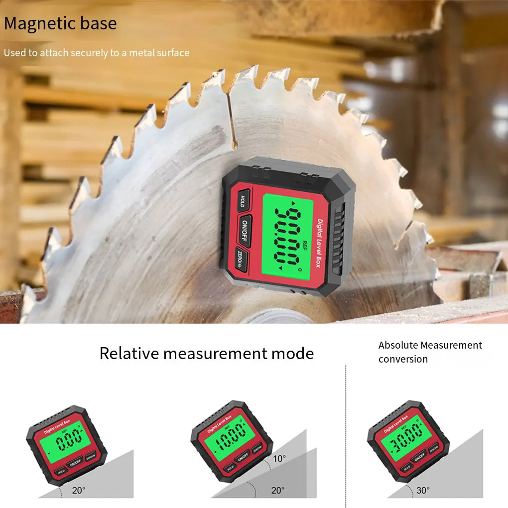 

Angle Protractor Universal Magnet 90 Degree Ruler Digital Inclinometer Level Meter Goniometer Angle Bevel Tester Measuring VA107