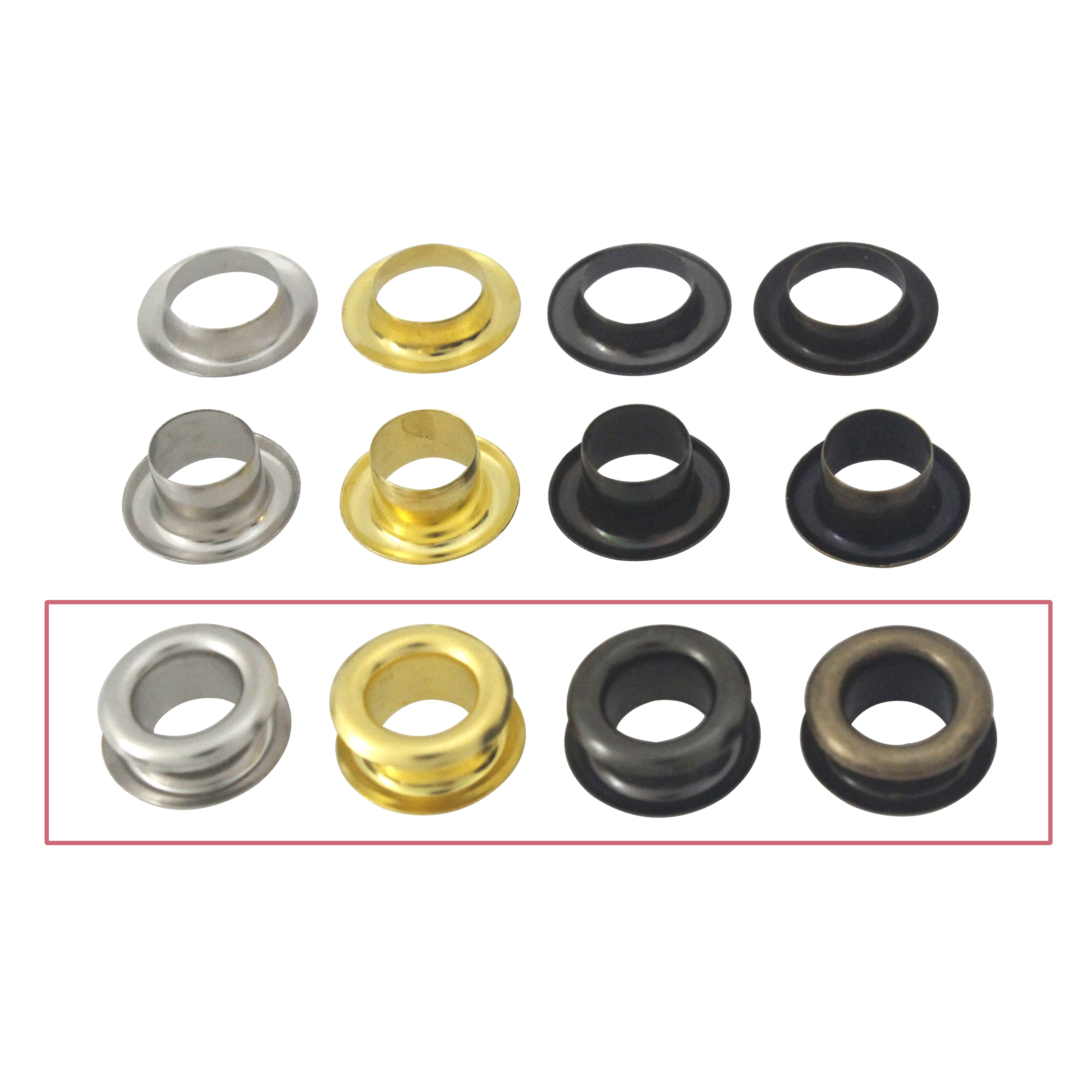 100sets 6mm Brass Double Sided Eyelet with Washer Leather Craft Repair Grommet Round Eye Rings For Shoes Bag Clothing Belt Hat