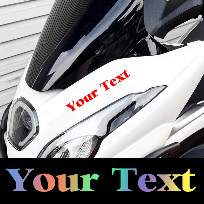 1PC Custom Text Height3.5CM Personalized Motorcycle Sticker Waterproof for DIY Helmet Fuel Tank Front Fairing Car Window