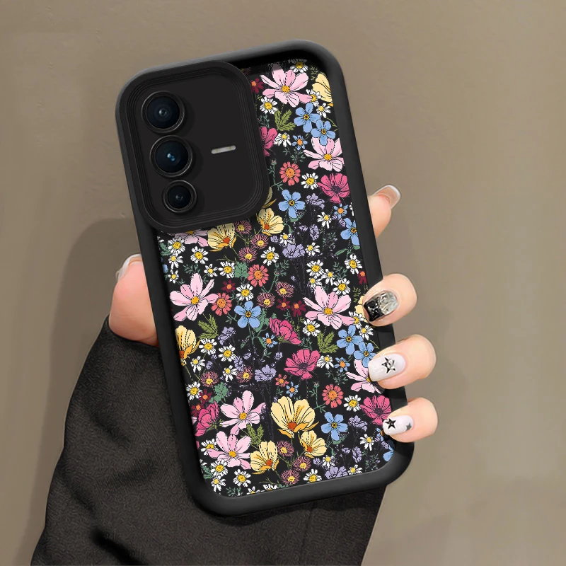 حافظة لهاتف شاومي بوكو C61 C55 C51 C50 C40 C31 M7 4G M6 Plus M5S M4 M3 Pro M2 C65 غطاء مطبوع عليه زهور