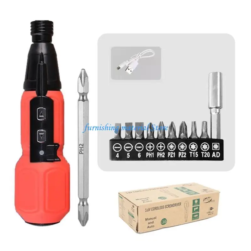 Y5GD Electric Screwdriver Set 3.6V Electric Screwdriver Small Electric Screwdriver Repair Tool for Phone Camera Laptop
