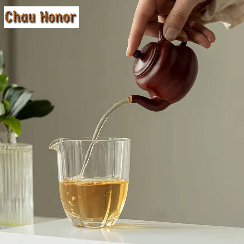 100ml Handmade Hawthorn Red Teapot Creative Powder Yin Gourd Pot Tea Maker Kettle White Tea Tea Ceremony Supplies Collection