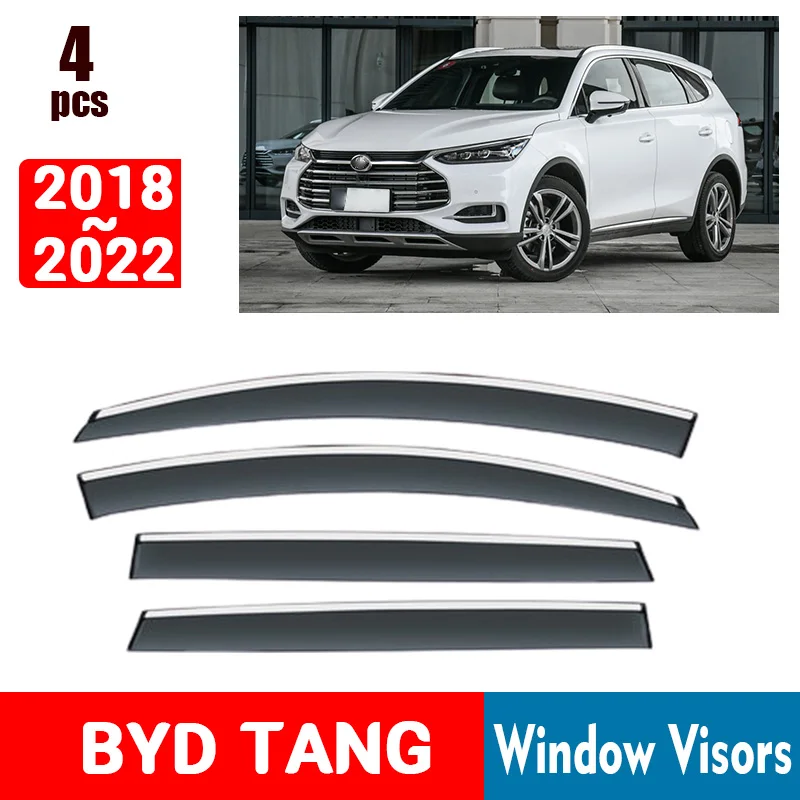 

FOR BYD TANG 2018-2022 Window Visors Rain Guard Windows Rain Cover Deflector Awning Shield Vent Guard Shade Cover Trim