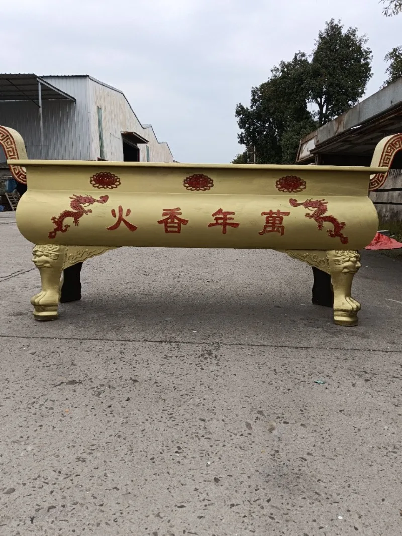 Wholesale cast copper incense burner, aromatherapy burner Large cast iron rectangular flat open-air incense burner