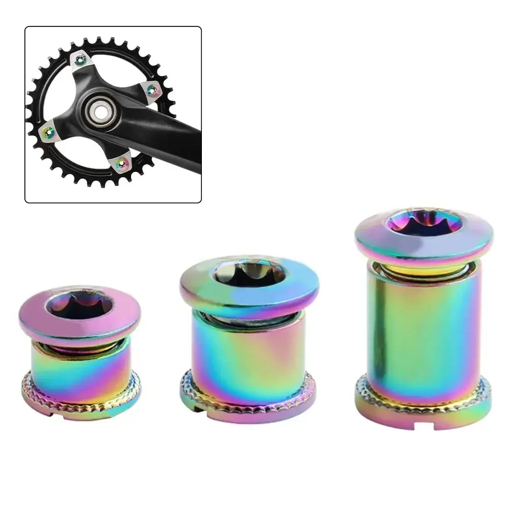 5 PCS Bike Chainring Bolts Plate Screws For Single Chainring/crankset Crank Bolts Chainwheel Parts Cycling Crankset Accessories