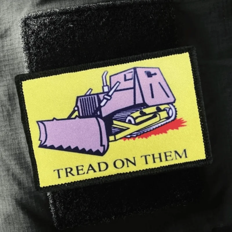 

TREAD ON THEM Printing Patch Tactical Morale Badge Hook&Loop Military Text Applique Backpack Stickers DIY Patches for Clothing