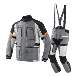 FEHER Motorcycle Suit Waterproof Motocross Riding Pants Men Cold-proof Motorbike Jacket CE Protective Gear Size S-7XL