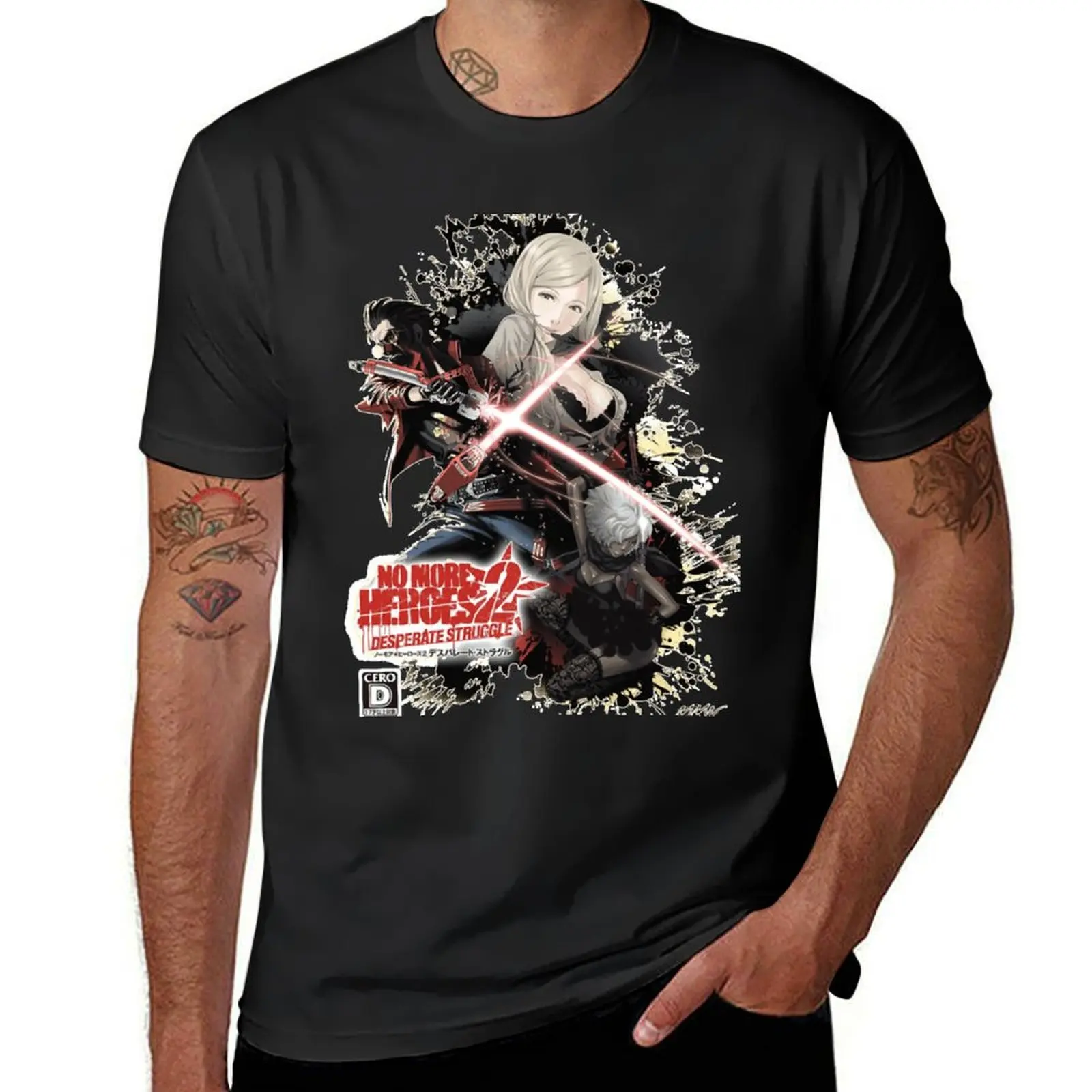 

No More Heroes 2 T-Shirt anime shirts graphic tees korean fashion Men's t-shirts