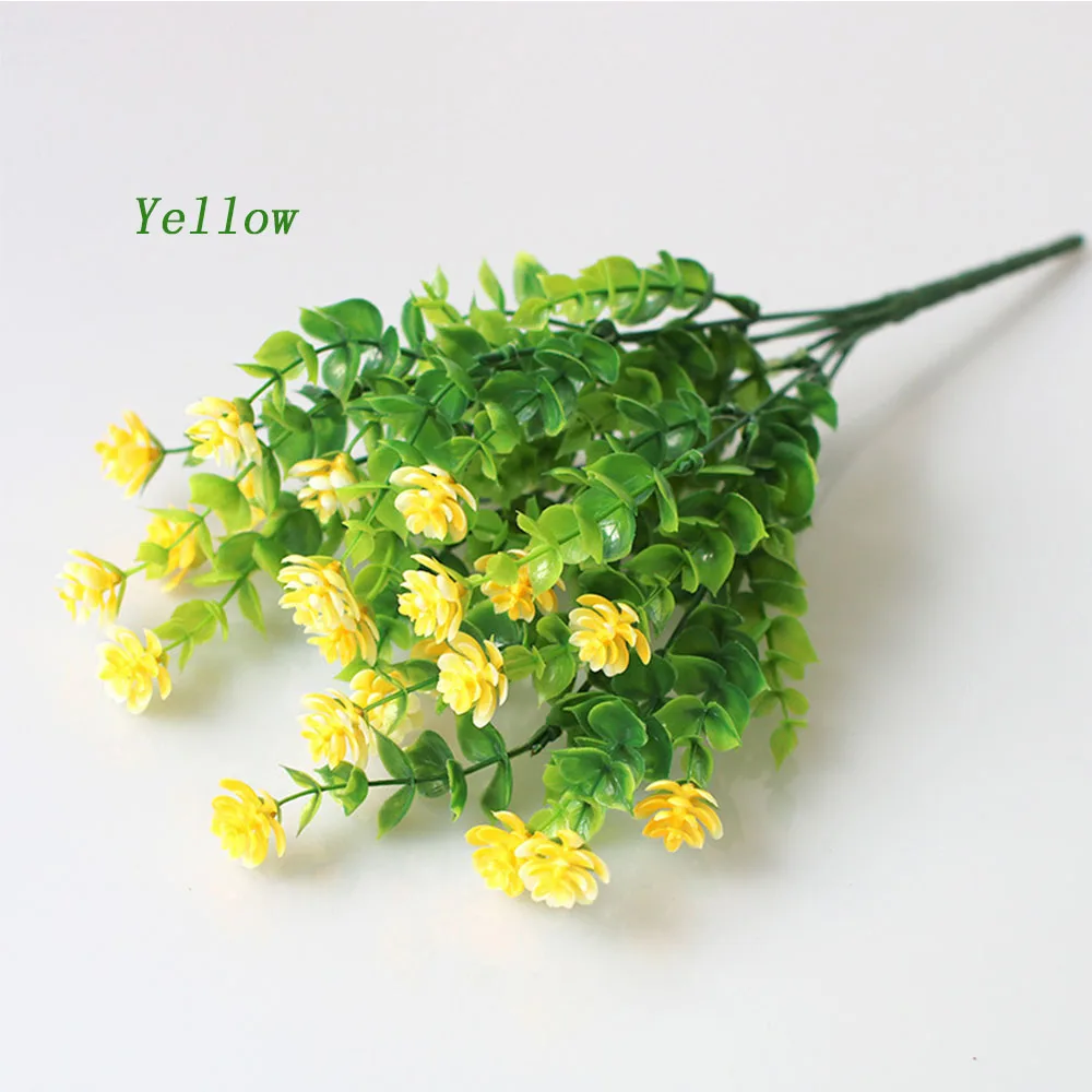 

6pcs Home Decoration Artificial Grass Fake Green Plant Fake Flower Garlands Room Decoration Wedding Outdoor Garden Decor