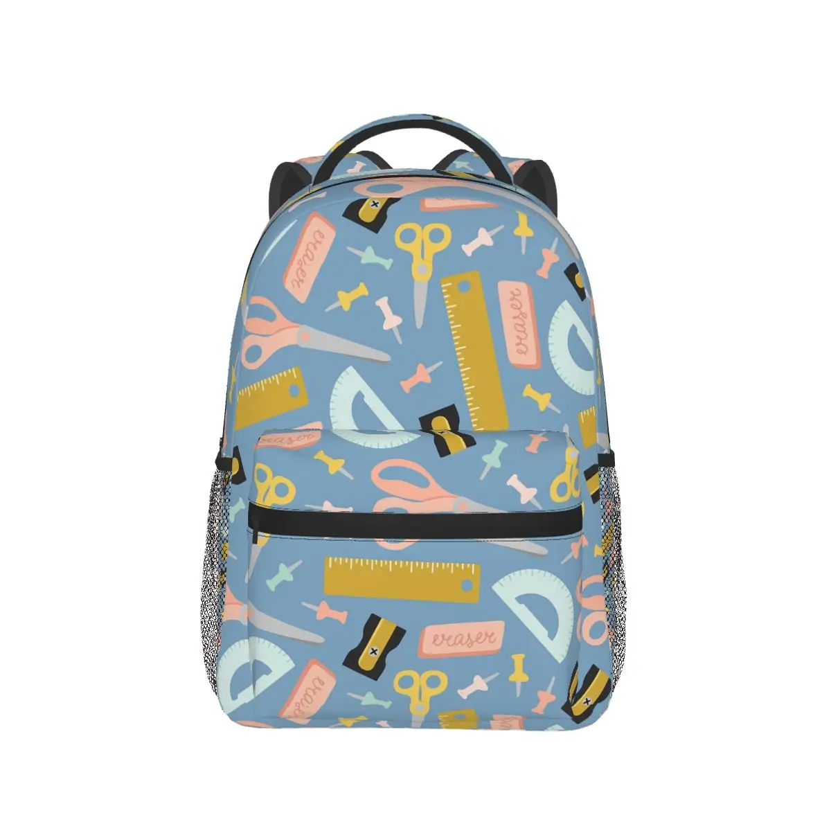 

Back To School Pattern Teacher Rulers Pencils Backpack Hot Sale Daypack Boys Girls BookBag School Bag Shoulder Bag for Men Women