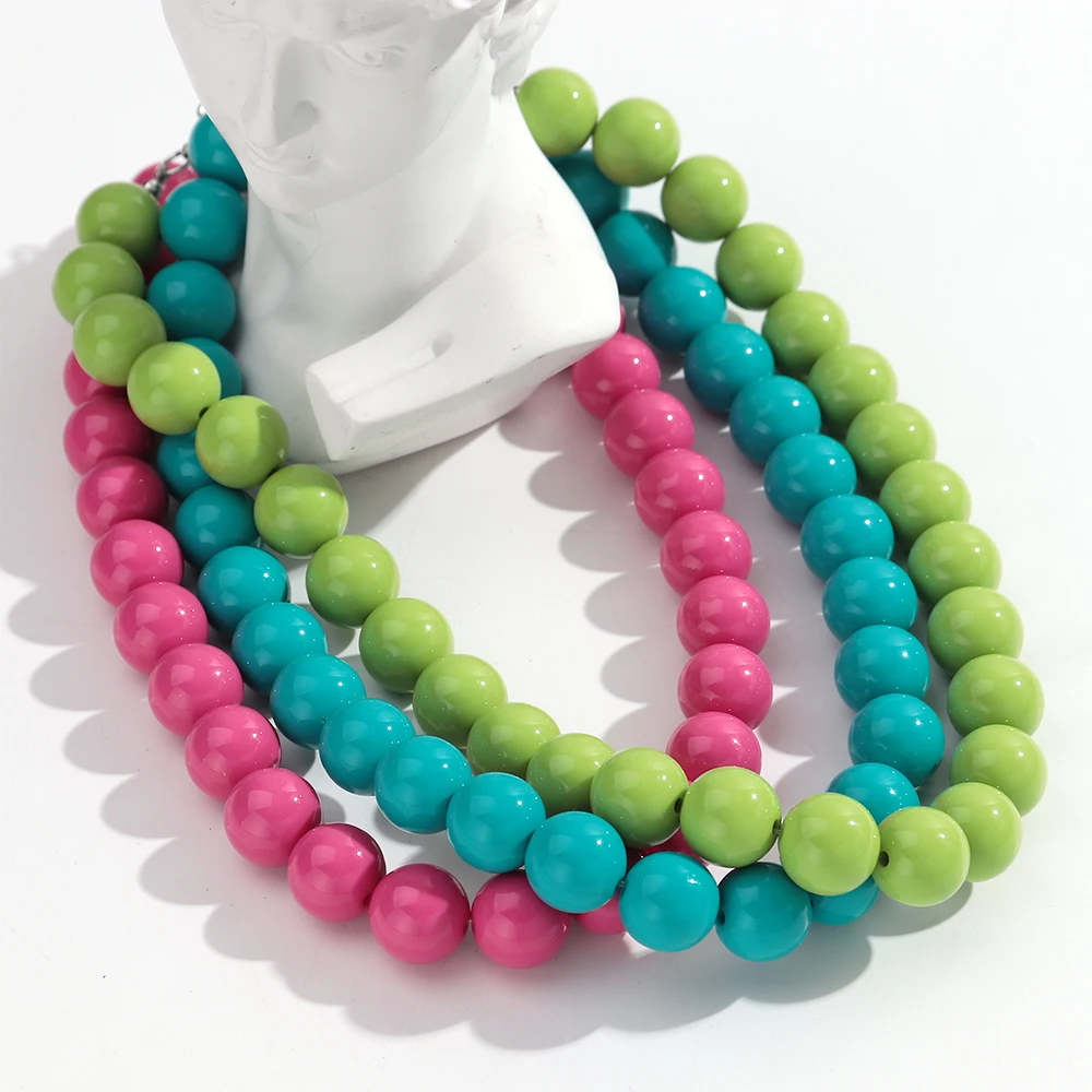 Fashion Colorful Round Acrylic - Resin Bangle Bracelet ulasan dan harga