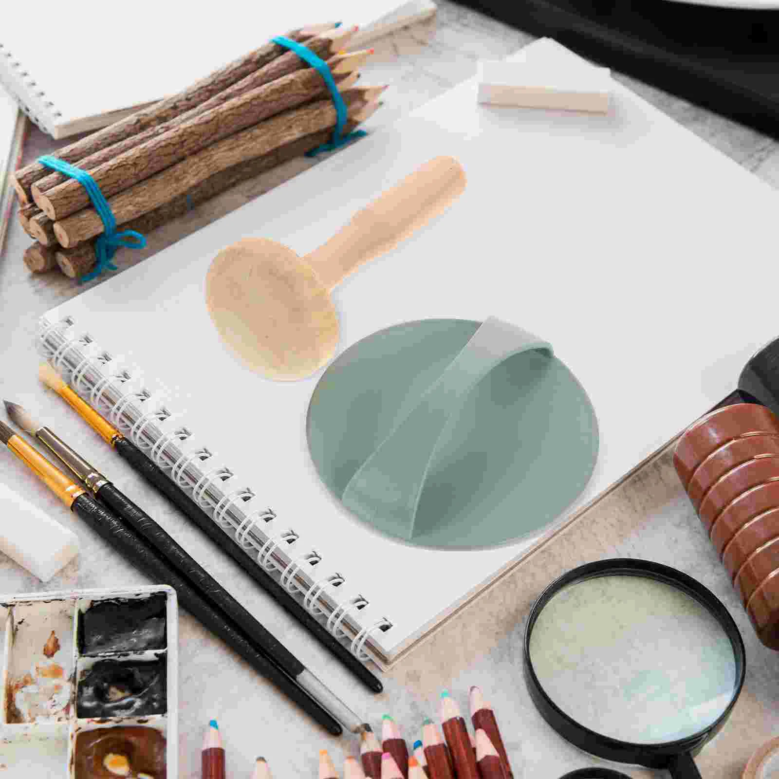 Printmaking Tool Set Rollers Handcrafts Mat Ink Portable Pad Plastic Mats Wooden Plates Child Painting Supplies