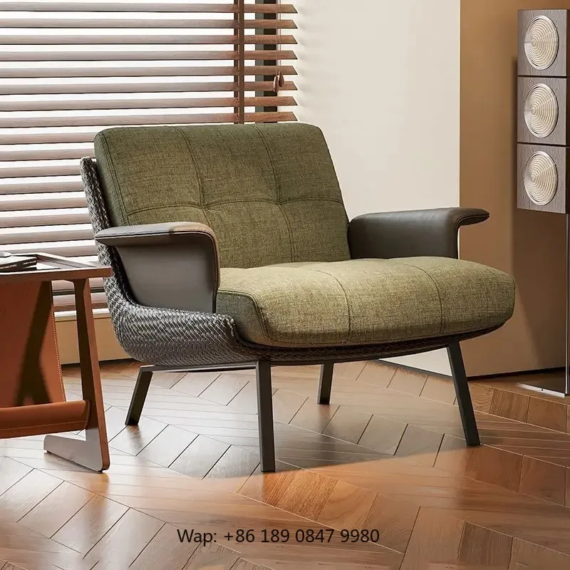 Italian light   leisure chair single sofa  designer single chair living room balcony leisure hotel sofa