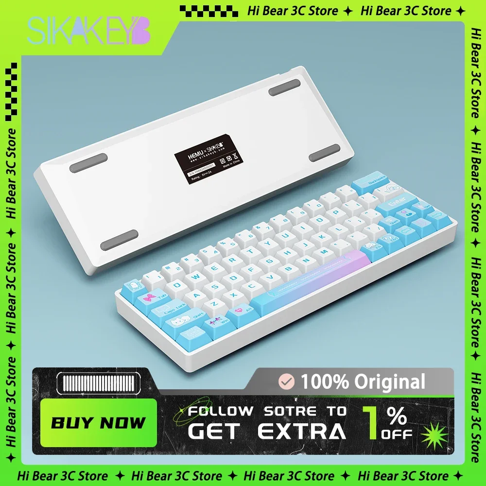 sikakeyb hemu hm66 teclado mecanico com fio interruptor magnetico teclado para jogos rt 8k 001 mm teclado valorant acessorios para gamer 01