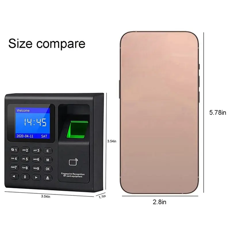 【RECOMENDAR】3X Time Attendance Machine Fingerprint Password Time Clock For Employee With Finger Scan, RFID And PIN Punching In O