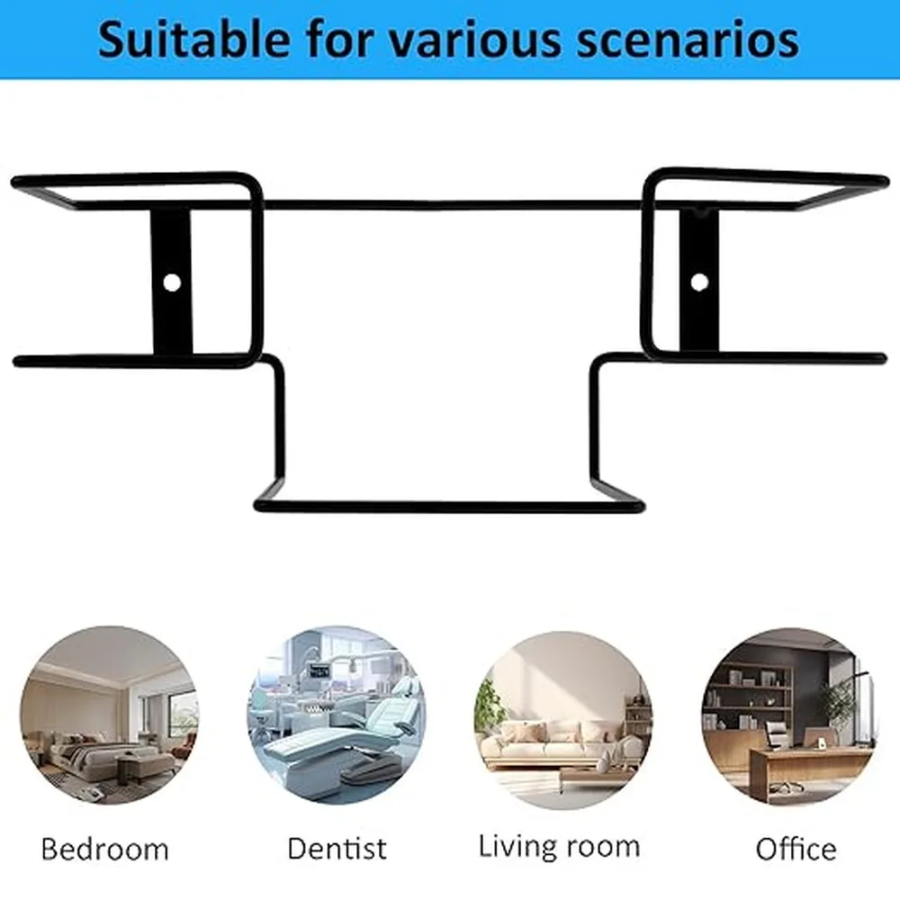 Robust Iron Glove Box Holder With Wall Mount Setup And Sturdy Non Marking Sticky Hook Integration