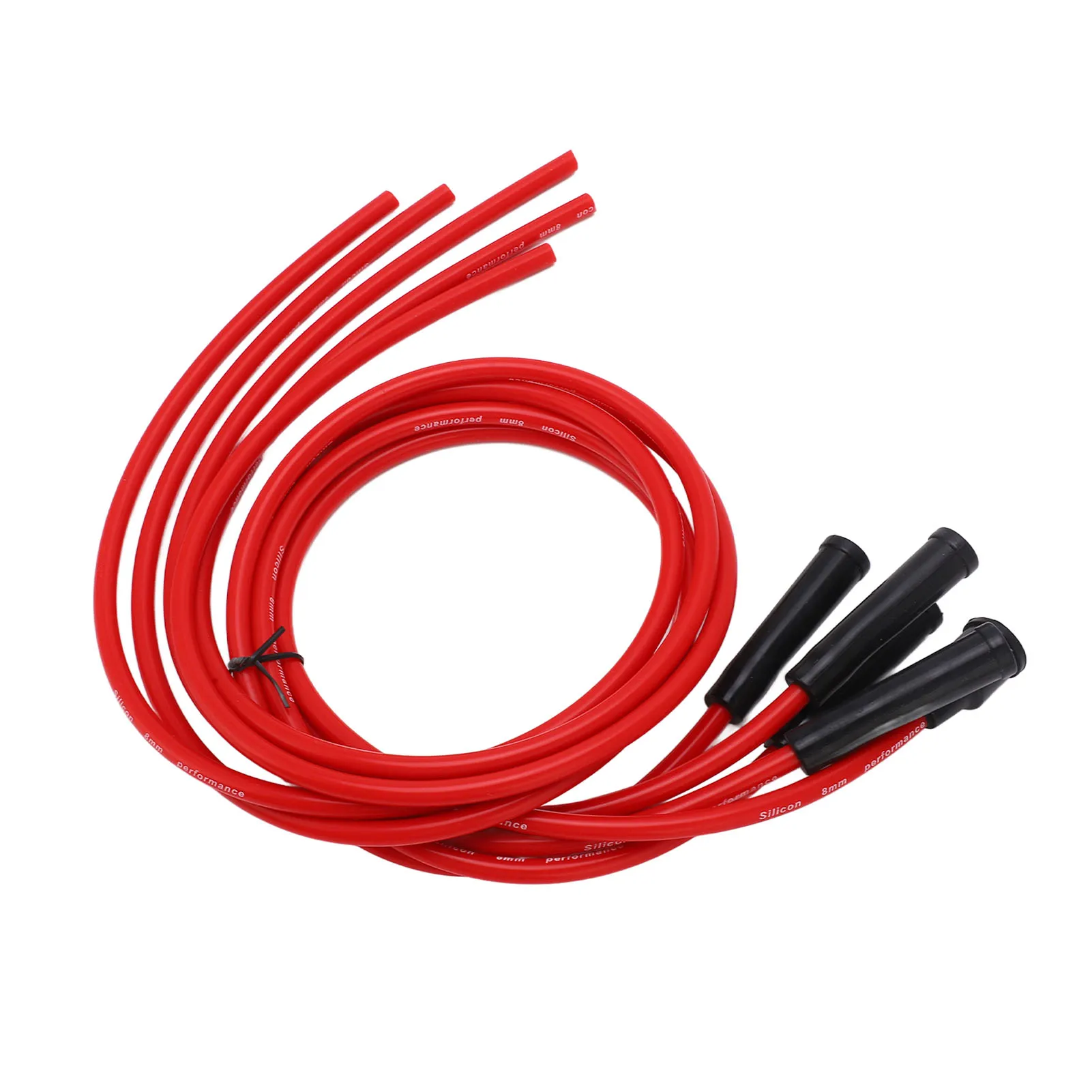 5 Set 8mm Cars High performance Spark Plug Ignition Wire Cable Kits for 4 Cylinder classic Automobile Accessories