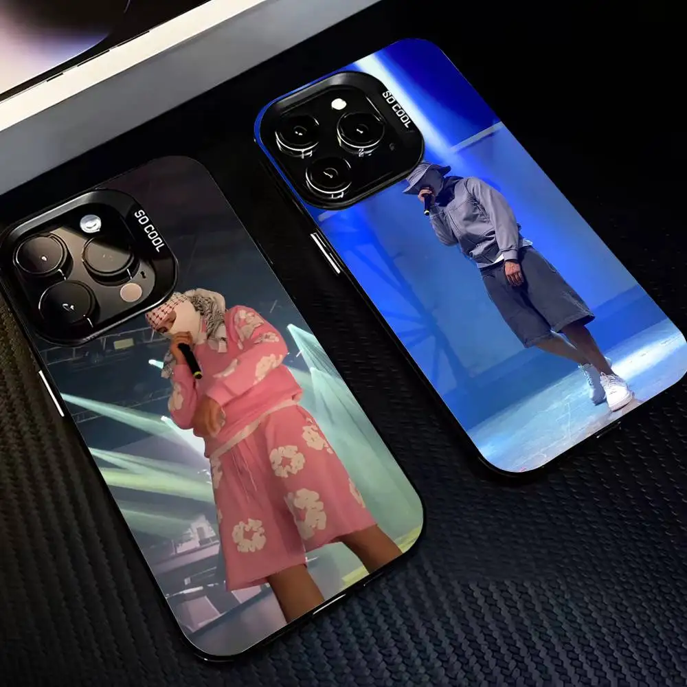 

Masked Singer B-Beny J-Jr-S Phone Case For iPhone 17,16,15,14,13,12,11 Plus,Pro Max,XS,Colored Silver Plated Inside Cover