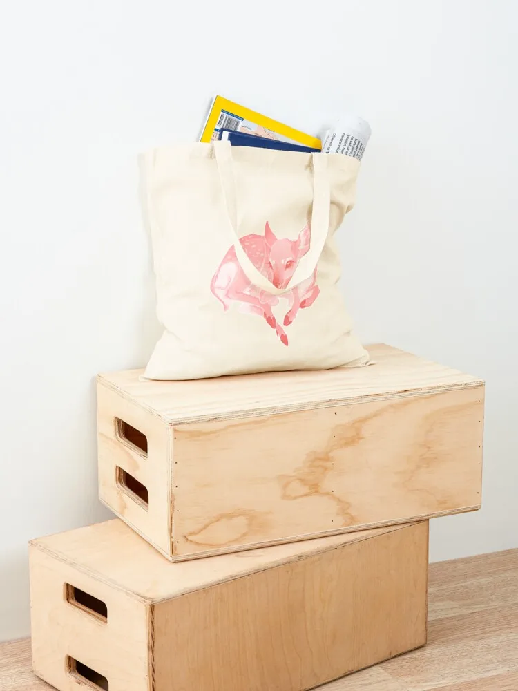 Pink fawn Tote Bag large size bags bags luxury women Shopper tote bag canvas