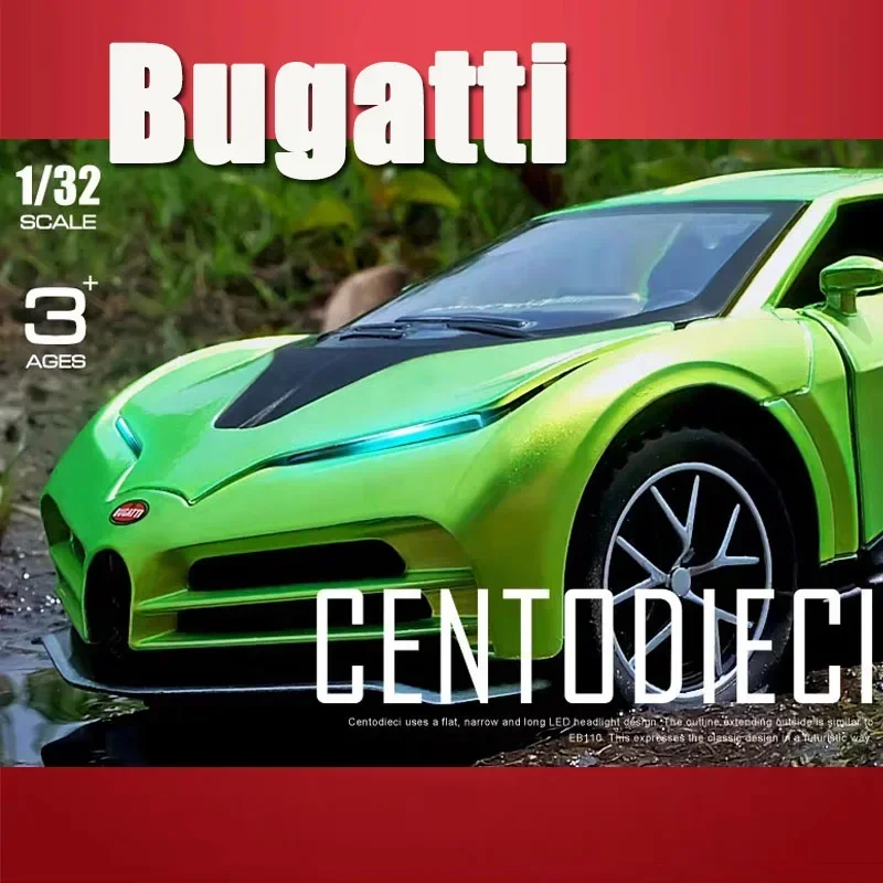 1:32 Bugatti centodieci die cast alloy car model 110th anniversary edition collectibles children's toys free shipping