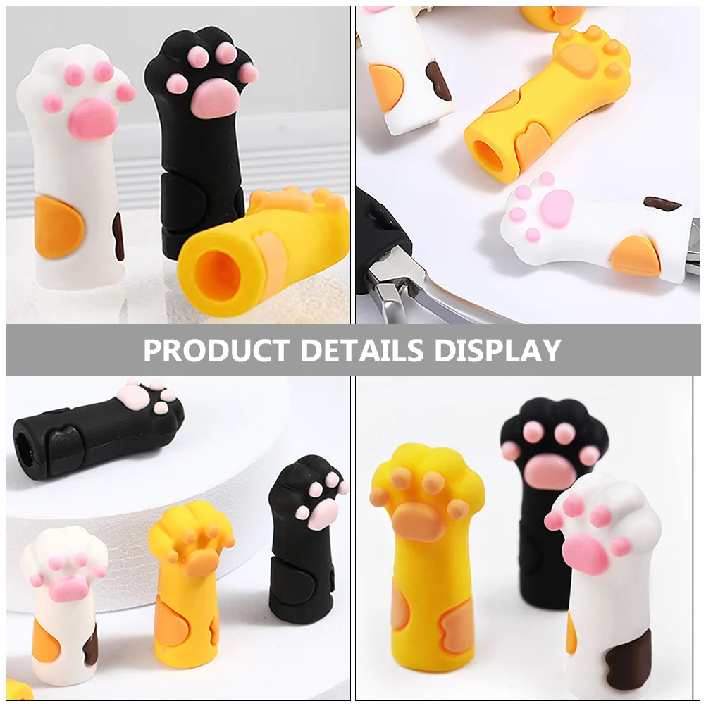 

9 шт., силиконовый чехол для ножниц с когтями для кутикулы, кусачки, триммер, ручка, защитная крышка для ножниц для кутикулы, рукав, аксессуар для инструментов