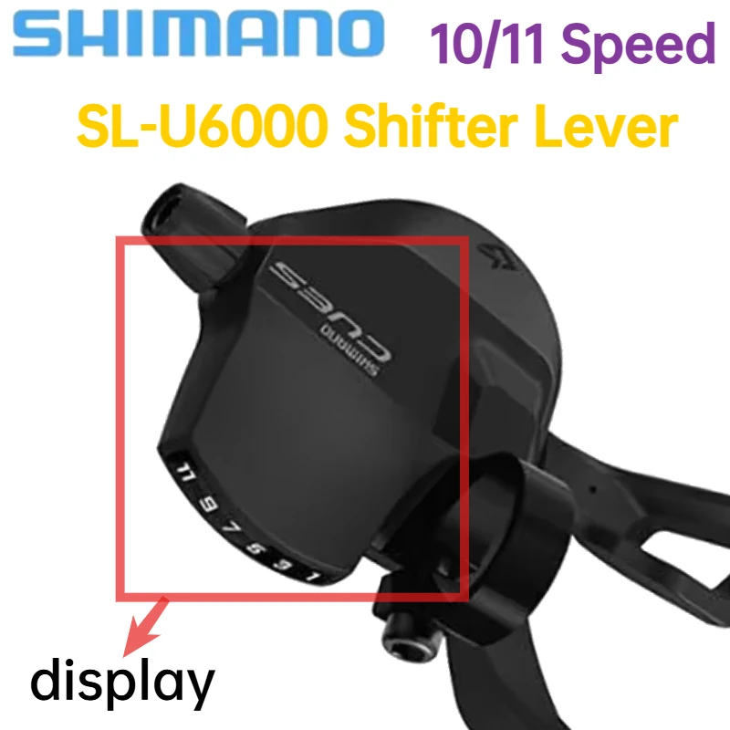 SHIMANO CUES SL-U6000 RAPIDFIRE PLUS Shifter Lever, 10S 11S, Clamp Band Mount, LINKGLIDE MTB Mountain Bike Trigger Shifter