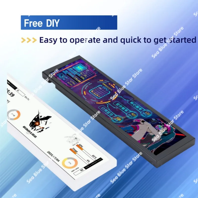 IPS chassis 8.8 inch secondary screen computer status monitoring Type C aluminum alloy shell USB computer secondary screen