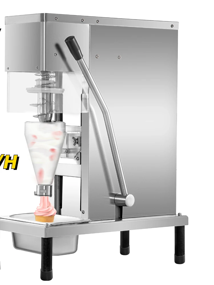 Frozen Yogurt Blending Machine Fridge to Make Milkshake Ice Cream Mixing Stainless Steel Commercial Granizing Equipment