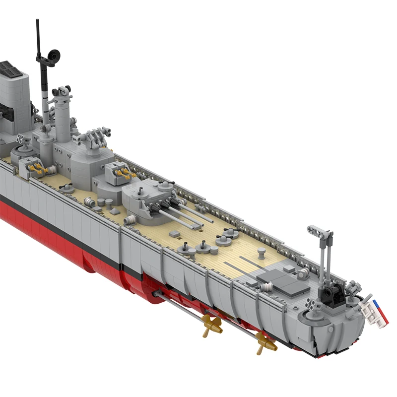 MOC USS Des Moines CA-134 Heavy Cruiser building block Kit World War Battleships Boat Ship Model Bricks Toys for Collection