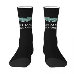 Aston Martin F1 Socks Harajuku Sweat Absorbing Stockings All Season Long Socks Accessories for Unisex Birthday Present