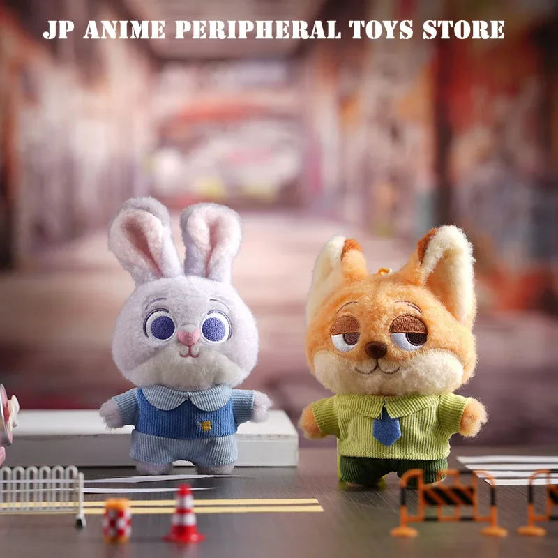 Original Anime Crazy Zootopia Plush Keychain Cute Jodie Nick Key Chain Men's and Women's Bags Small Pendant Christmas Gifts