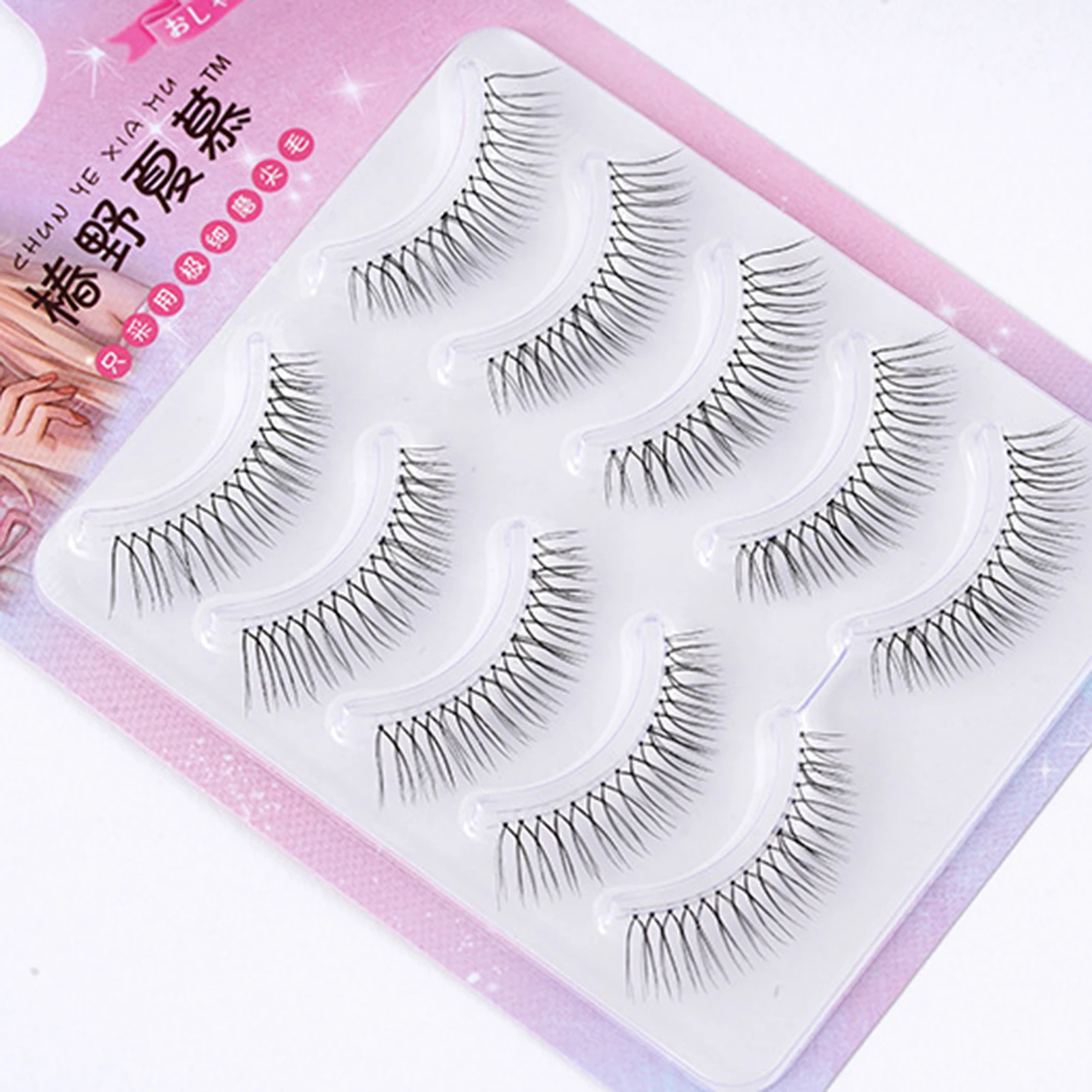 Koreanische U-förmige falsche Wimpern Idol Pop Girl Falsche Wimpern Natürliche Wispy Weiche V-förmige Wimpernverlängerung Comic-Augenwimpern