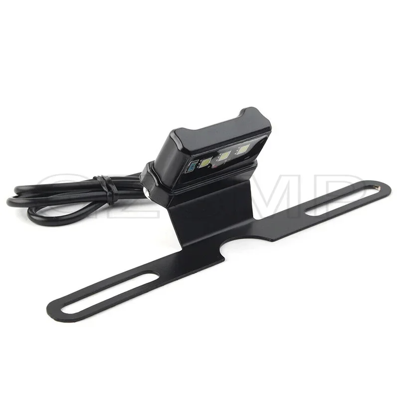 For Harley Honda Yamaha Ducati Motorcycle CNC LED Taillight Brake Light Mounting Bracket Universal License Plate LED Light