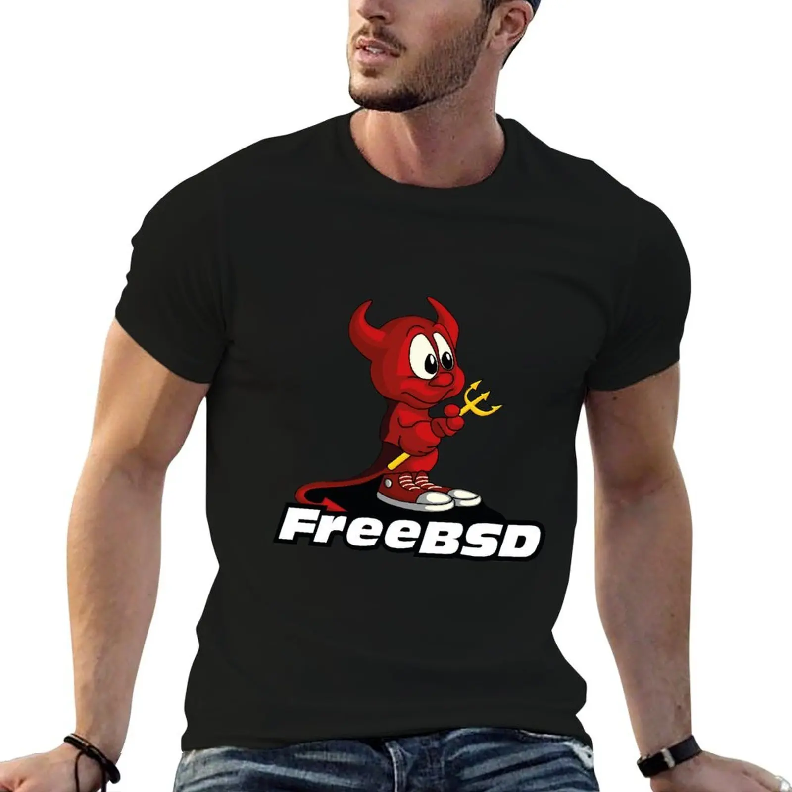 

t Beastie man + T-Shirt (FreeBSD) Text for t shirt graphic man graphic t printed shirts man shirts