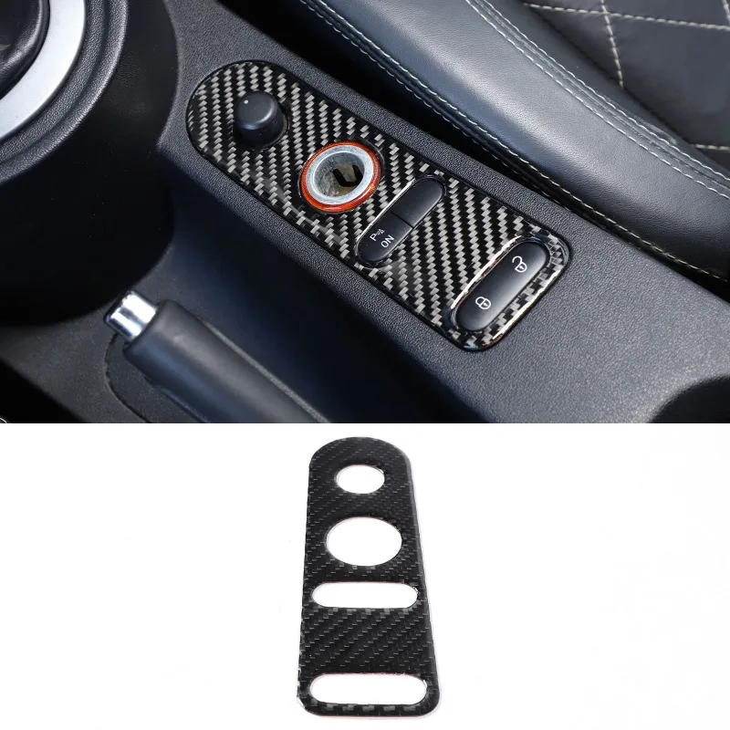 

Real Carbon Fiber (Soft) for Seat Leon 2008-2012 Center Console Door Lock Button Trim frame panel Automotive Accessories