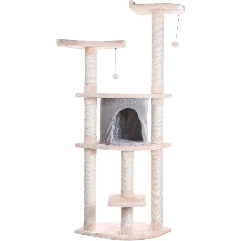 Cat Tree Model A6202, Beige, 36