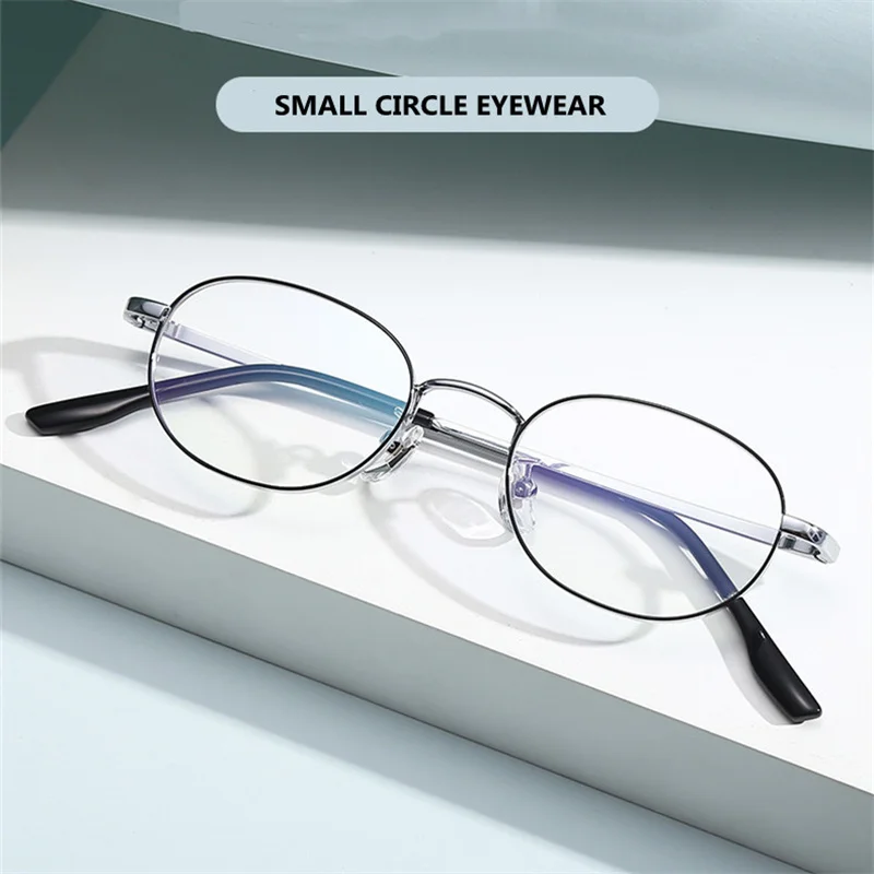 Small Circle Eyglasses Women High Prescription Men Presbyopia 1.5 Reading Glasses Smart Round Gafas