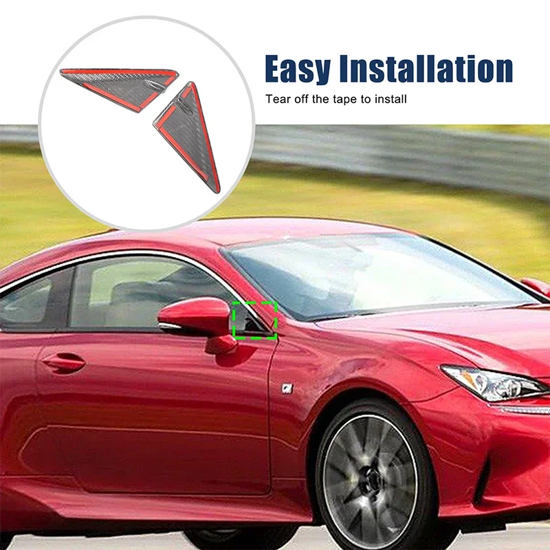 

For Lexus RC Real carbon fiber car styling car front triangle A-pillar decorative cover sticker exterior protection accessories