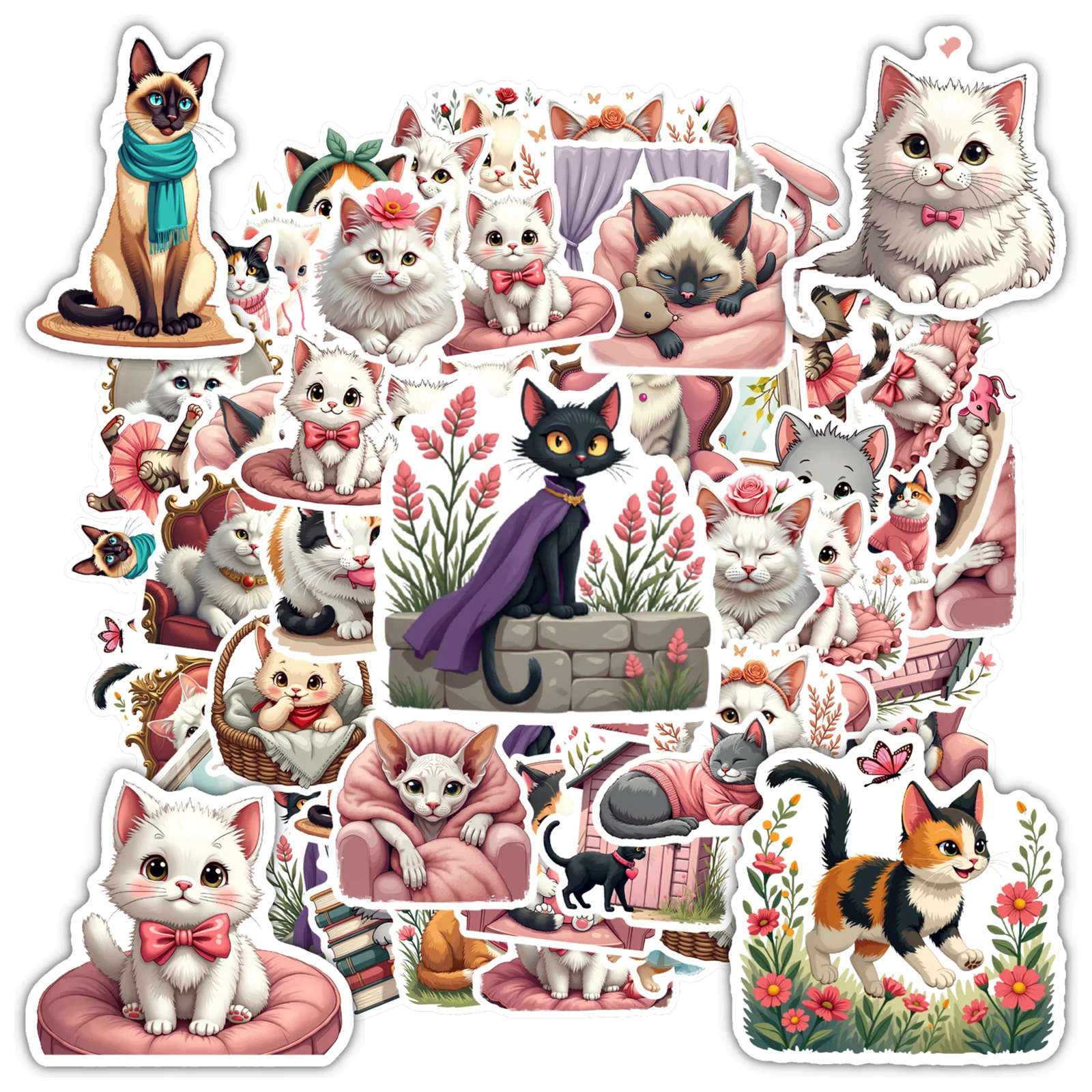 35pcs-100pcs Cute Cute Animals Stickers Whimsical Cat DIY Stickers Stickers For Guitar Laptop Helmet Skateboard