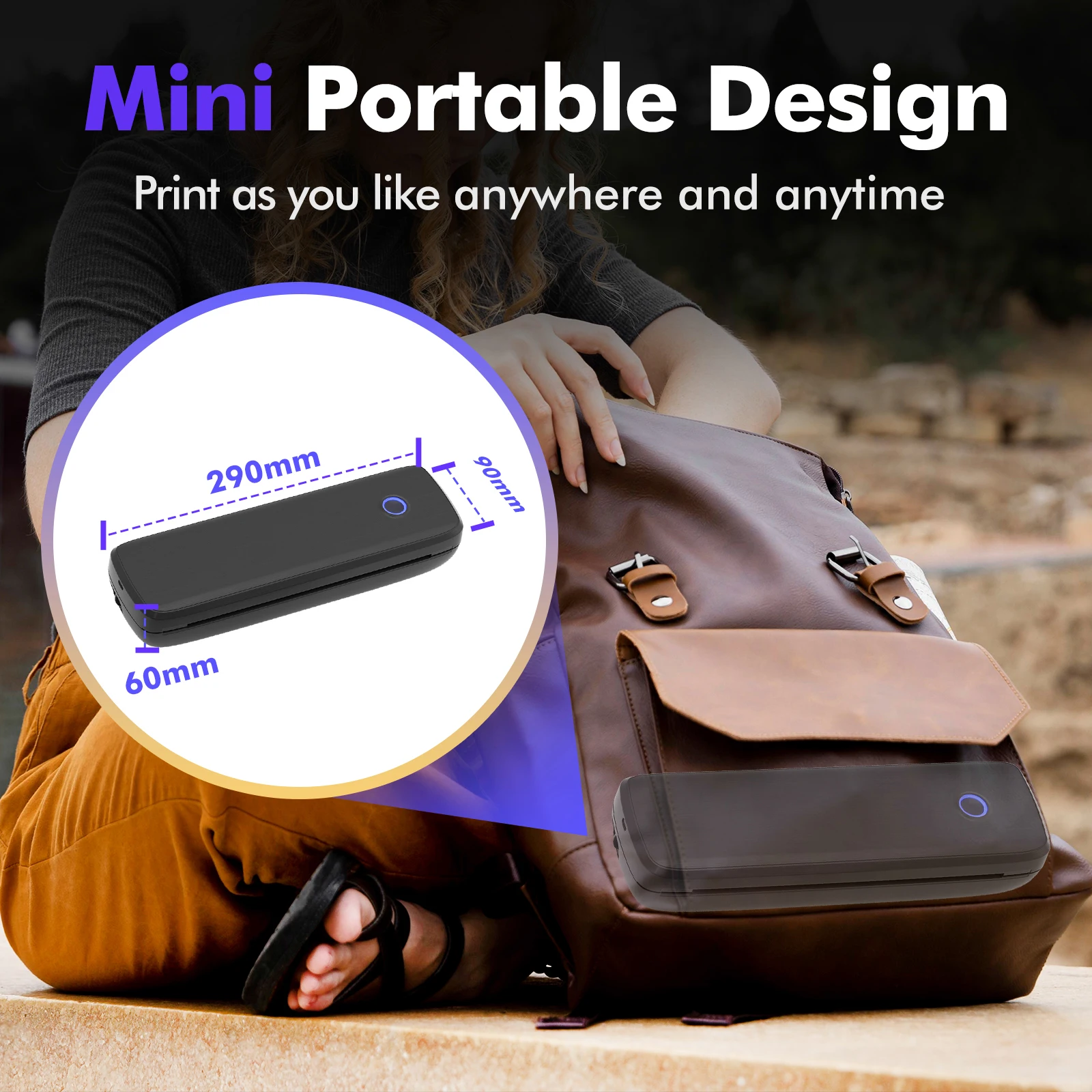 Wireless Portable Tattoo Printer Bluetooth Thermal Mobile Printer A4 Tattoo Transfer Paper Thermal Copier Printer Machine